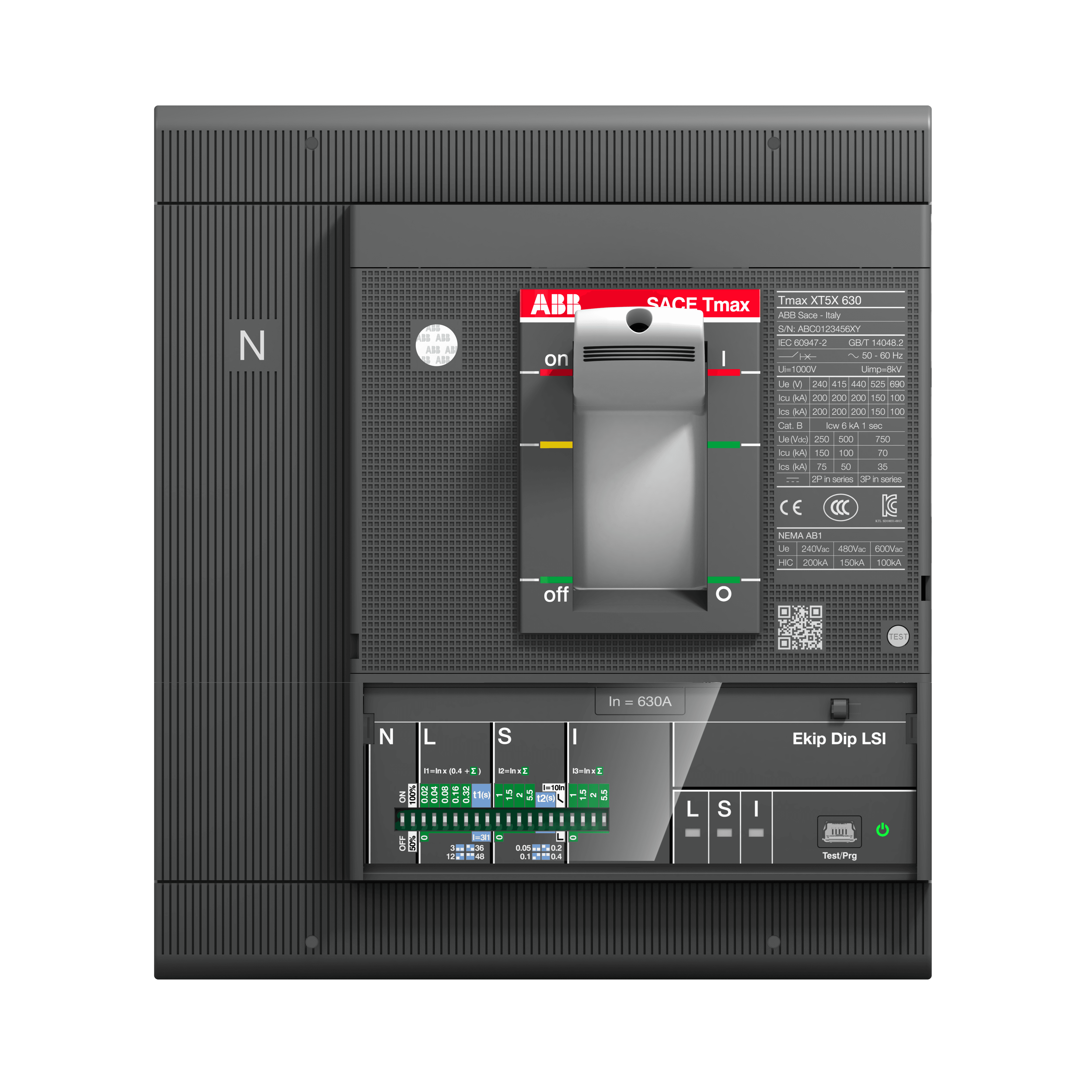 1SDA100401R1 ABB - XT5N 630 Ekip Dip LSI In=630 4p F F